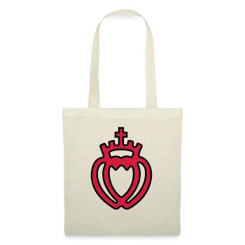 coeur vendeen coeur croix couronne fidélité couple - Sac en tissu - rouge - Devant