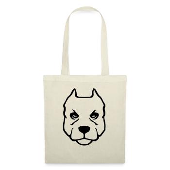 pitbull American Pit Bull Terrier dog head drawing - Tote Bag - red - Front