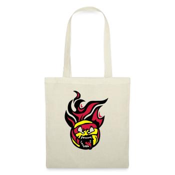 volleyball waterpolo cartoon face flame - Tote Bag - red - Front