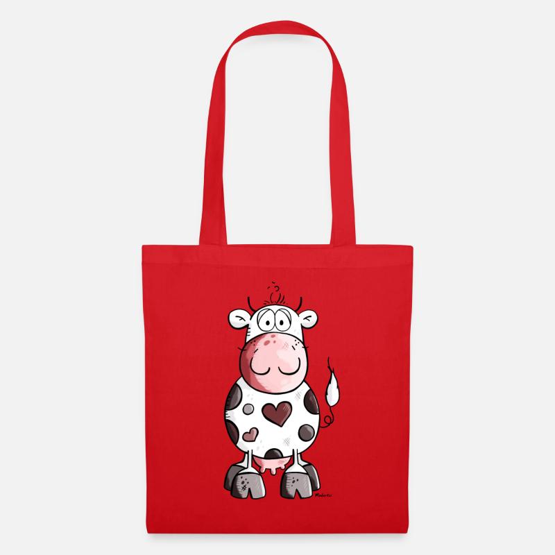 Belle vache - Sac en tissu - rouge
