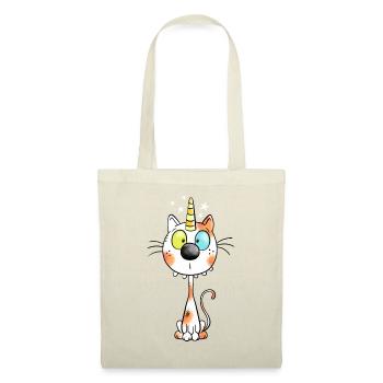 Mignon chat comique - Sac en tissu - rouge - Devant