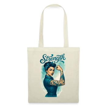 Strong Woman Rockabilly Maritime Biceps Gift - Tote Bag - red - Front