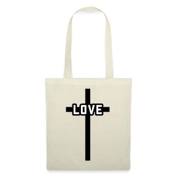 Kreuz Christlich Liebe Symbol Jesus - Stoffbeutel - Rot - Vorne