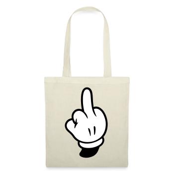 Middle Finger Hand Comic - Tote Bag - red - Front