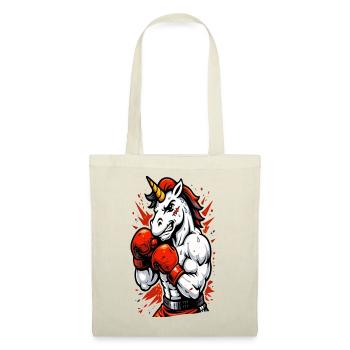 Angry Unicorn Boxing Power Illustration - Tote Bag - red - Front