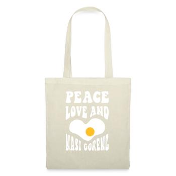 Peace Love et Nasi Goreng - Sac en tissu - rouge - Devant