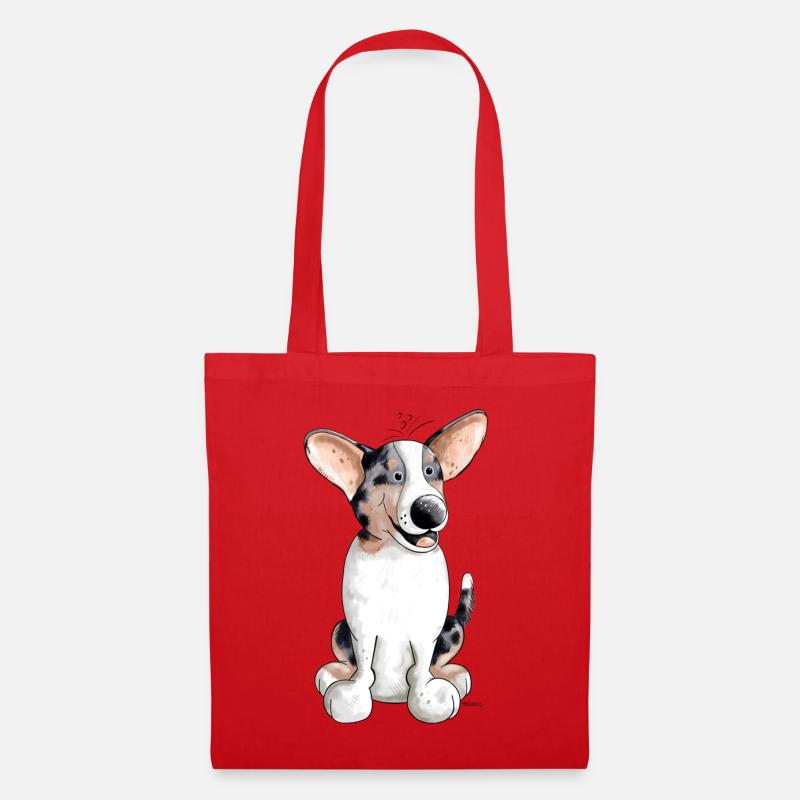 Süßer Welsh Corgi Cardigan - Stoffbeutel - Rot