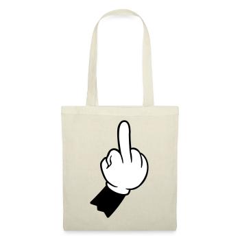 hand mittelfinger fuck you - Stoffbeutel - Rot - Vorne