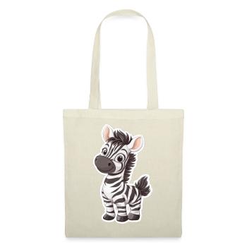 Zebra - Stoffbeutel - Rot - Vorne