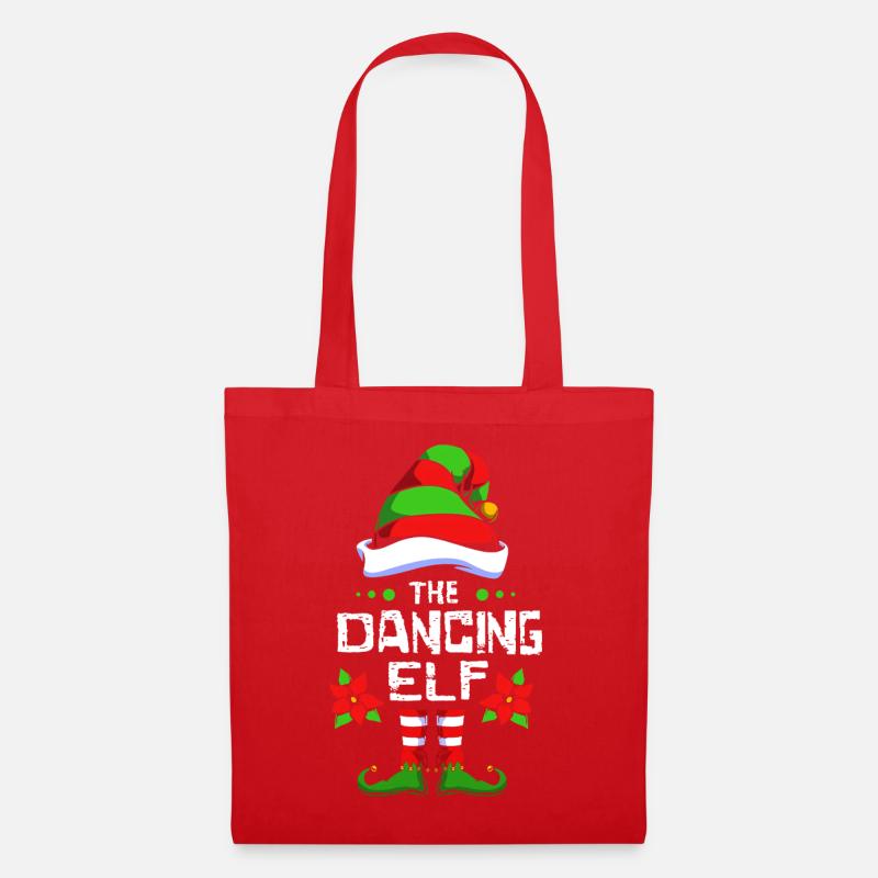 Tanzen Elfe Elf Weihnachtsgeschenk - Stoffbeutel - Rot
