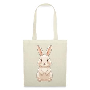 Süßer Hase Cartoon Illustration - Stoffbeutel - Rot - Vorne