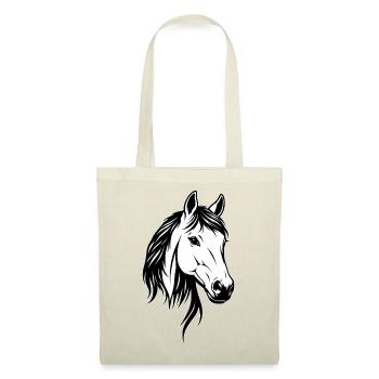 Horse Head Black & White - Tote Bag - red - Front