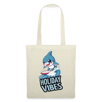 Surfing Shark - Holiday Vibes - Tote Bag - red - Front