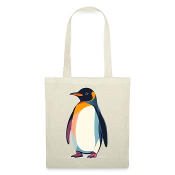 abstrakter Pinguin steht auf Eis Vektor Grafik - Stoffbeutel - Rot - Vorne