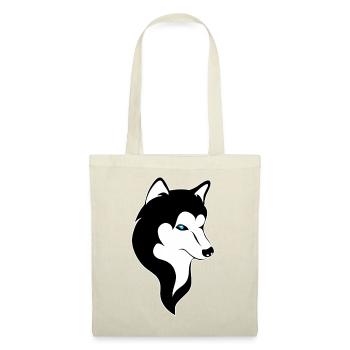 Husky Silhouette Blue Eyes - Tote Bag - red - Front