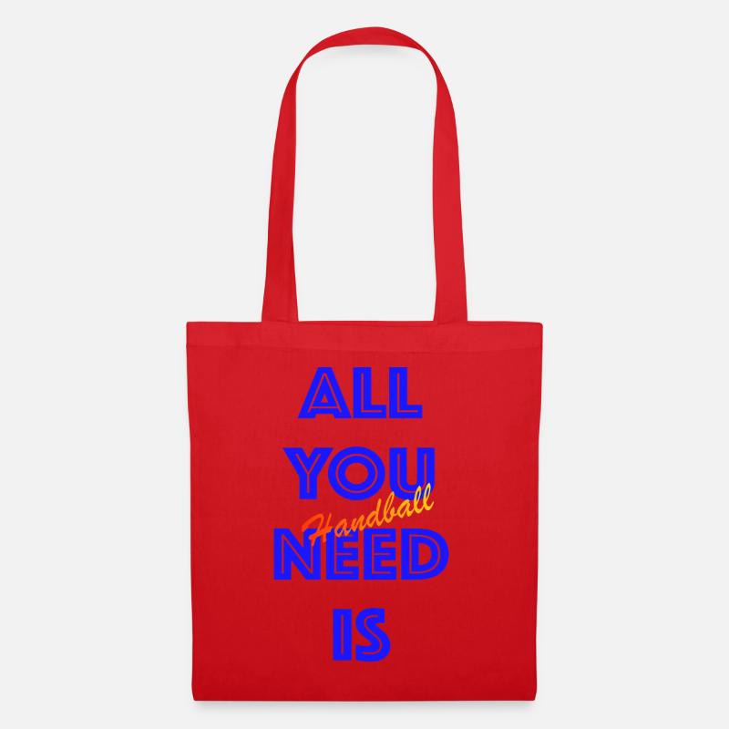 All You Need Is Handball (Blau) - Stoffbeutel - Rot
