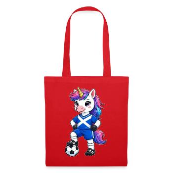 Football Unicorn Scotland Fan Scottish Flag - Tote Bag - red - Front