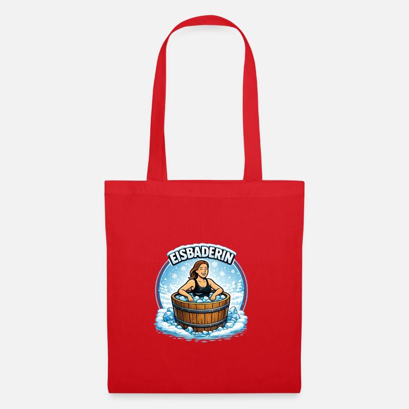 Eisbaderin im Eisbad - Tote Bag - red