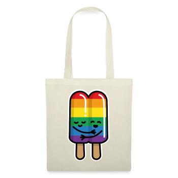 Bande de glaces gays sur le drapeau arc-en-ciel tige LGBT - Sac en tissu - rouge - Devant