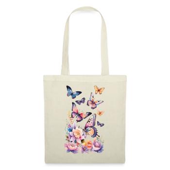 Magie des papillons - Art, couleurs et élégance - Sac en tissu - rouge - Devant