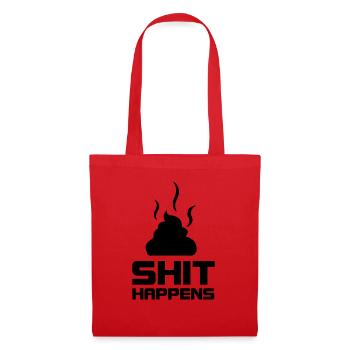 shit happens - Stoffbeutel - Rot - Vorne