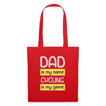 papa est mon nom le cyclisme est mon jeu - Sac en tissu - rouge - Devant