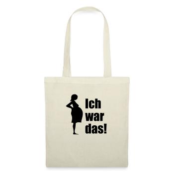 Enceinte, j'étais! - Sac en tissu - rouge - Devant