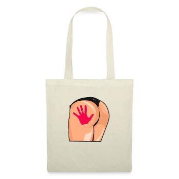 hand buttocks ass popotin naughty humor - Tote Bag - red - Front