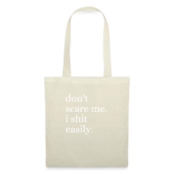 Don't Scare Me I Shit Easily Funny Sarcasm Quote - Sac en tissu - rouge - Devant