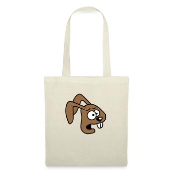 Lapin Horrifié Craintif Désespéré Confus Cool - Sac en tissu - rouge - Devant