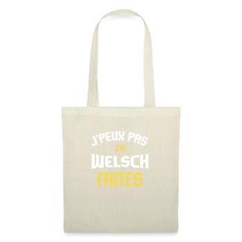 J'peux pas j'ai welsch frites chti cadeau humour - Sac en tissu - rouge - Devant