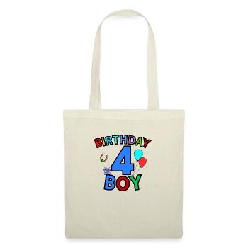 Birthday Boy 4 - Stoffbeutel - Rot - Vorne