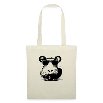 guinea pig cool sunglasses funny vector - Tote Bag - red - Front