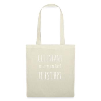 Cet enfant n'est pas mal élevé , il est HPI humour - Sac en tissu - rouge - Devant