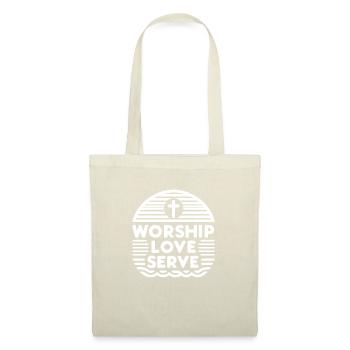 Worship Love Serve - Tote Bag - red - Front