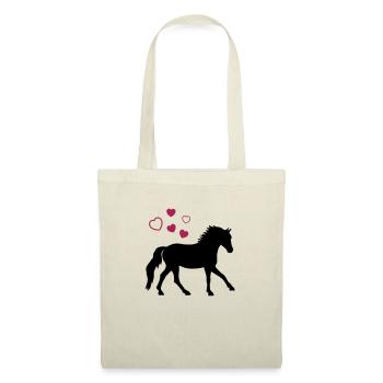 Horse with Hearts - Tote Bag - red - Front