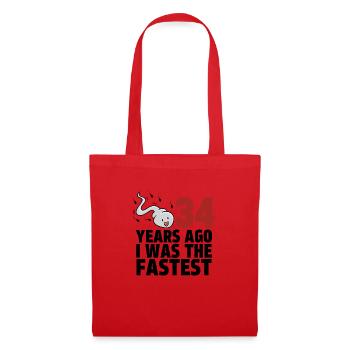34 Years Ago I Was The Fastest - Tote Bag - red - Front