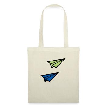 Avion en papier - Sac en tissu - rouge - Devant