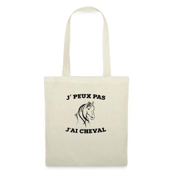 je peux pas j ai cheval - Sac en tissu - rouge - Devant