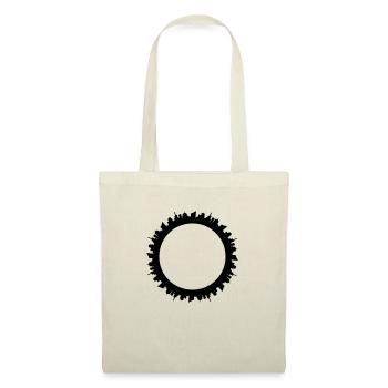circle ring planet city earth world metropolis silhou - Tote Bag - red - Front
