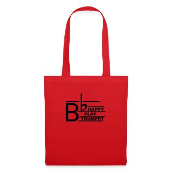 Be happy play Trumpet - Stoffbeutel - Rot - Vorne