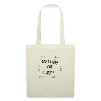 100 % Logique c'est moi ! - Sac en tissu - rouge - Devant