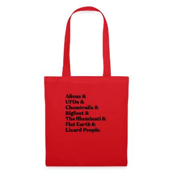 Pack de démarrage de la théorie du complot - Sac en tissu - rouge - Devant
