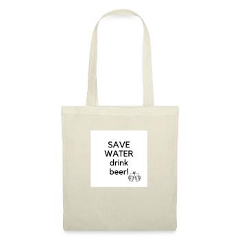 Save Water drink beer - Stoffbeutel - Natur - Vorne