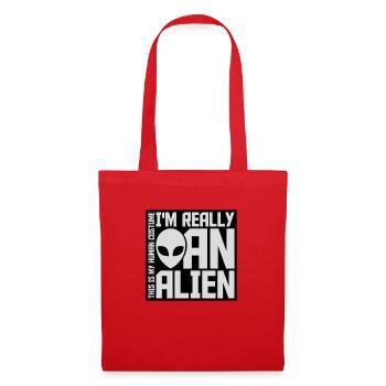 Citation extraterrestre de costume humain - Sac en tissu - rouge - Devant