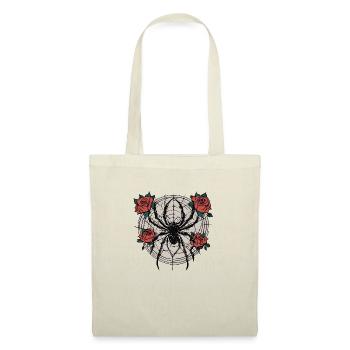 Araignée / Toile / Animal de compagnie / Reptile / Huit pattes - Sac en tissu - rouge - Devant