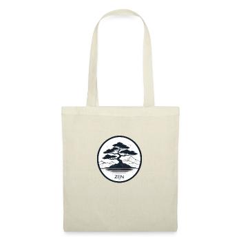 Gelassenheit in der Natur: Ein Zen-T-Shirt - Stoffbeutel - Rot - Vorne