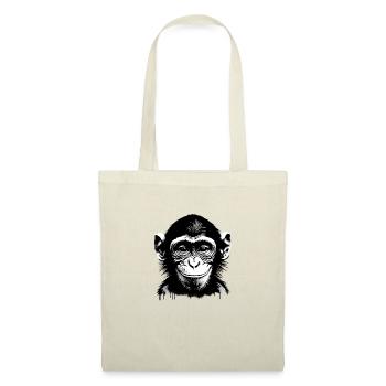 Visage de singe souriant - Sac en tissu - rouge - Devant