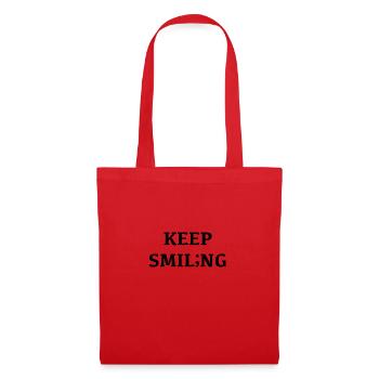 Keep smiling, smiling changes your mood; - Tote Bag - red - Front