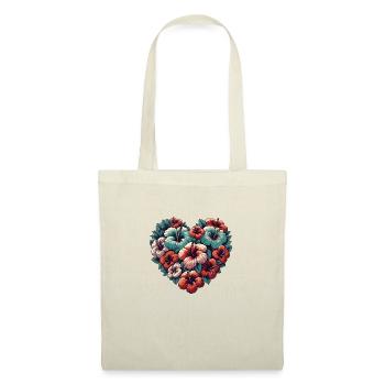 Hibiscus - Sac en tissu - rouge - Devant